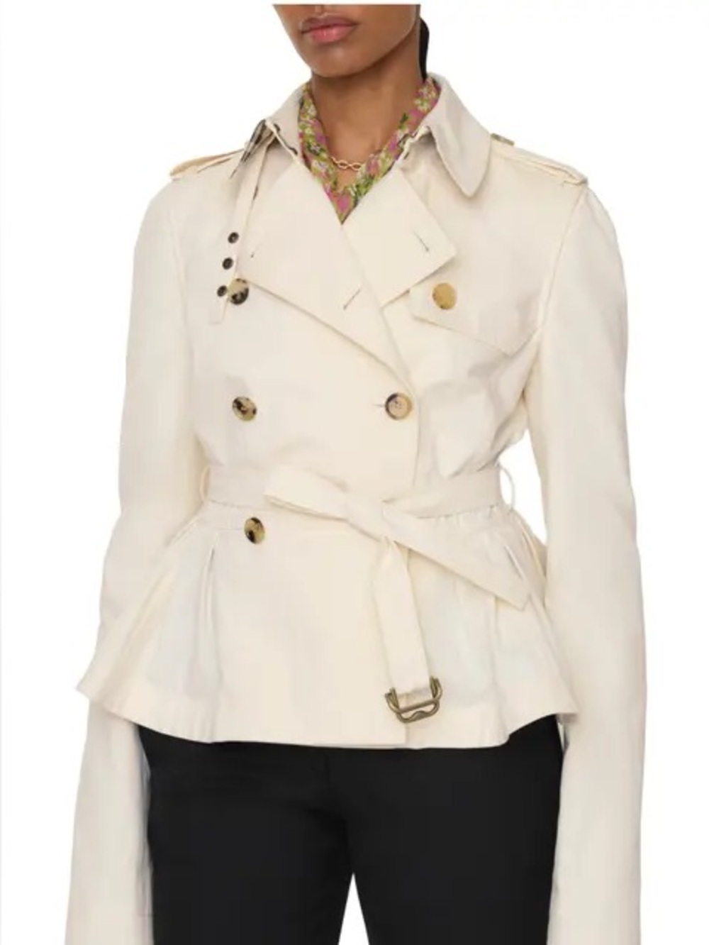 Burberry Brit White Hooded Bomber Jacket with Signature Check Lining